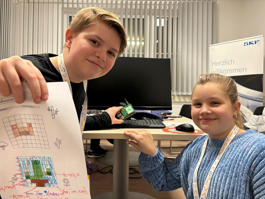 Kinder bei der Astro Pi Mission Zero